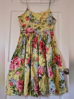 Vintage Bernie Dexter Swing Pinup Floral Dress XL